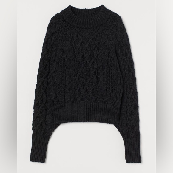 H&M Black Cable Knit Sweater - Picture 1 of 6